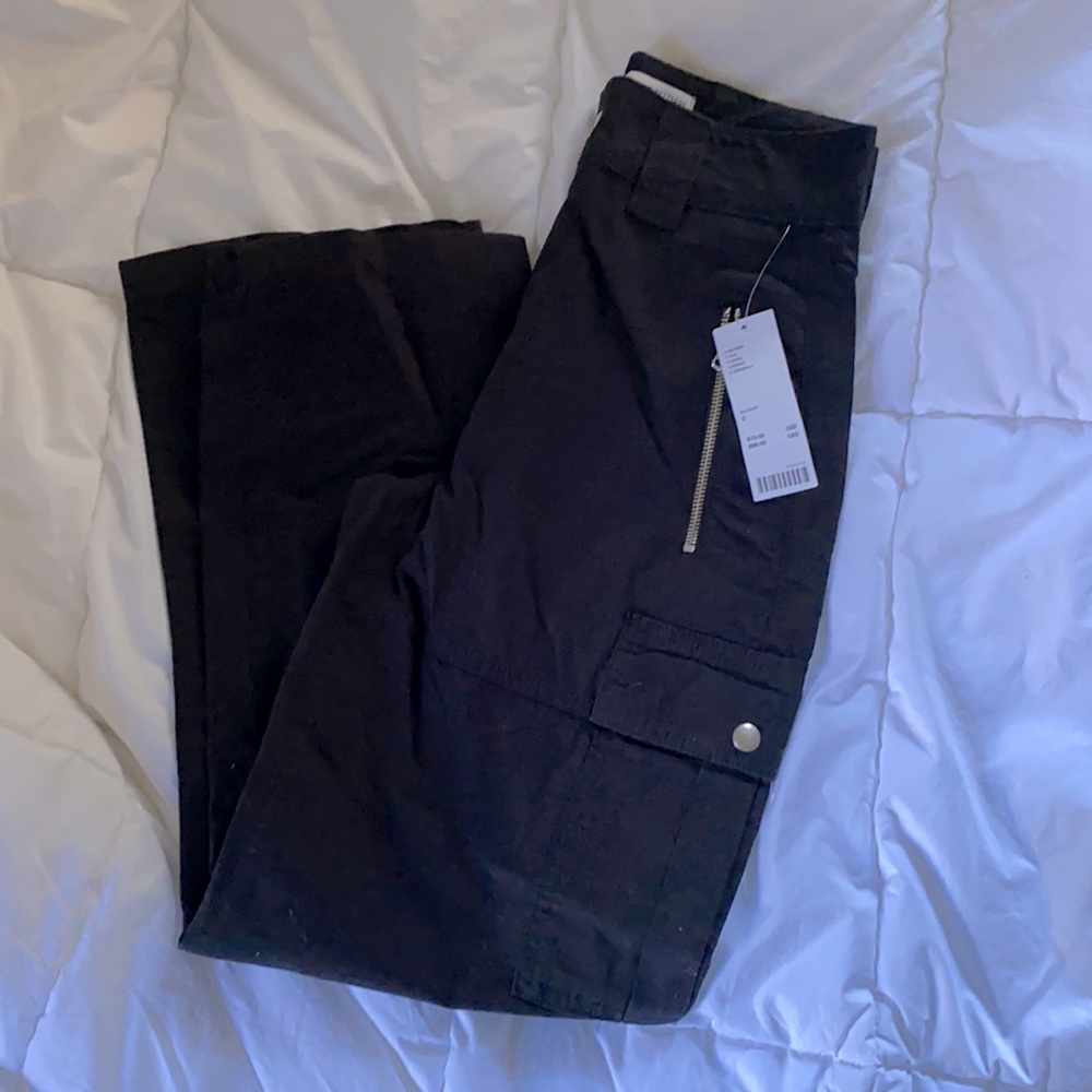 LAST CHANCE | Urban Outfitters Black Wide Leg Utility Pants